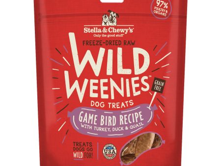 Stella & Chewy s Dog Treats Freeze Dried Wild Weenies Game Bird Recipe Supply