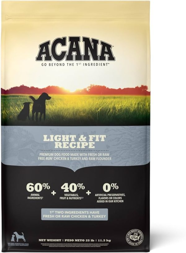 Acana 60% Grain Free Dog Dry Food Light & Fit Hot on Sale