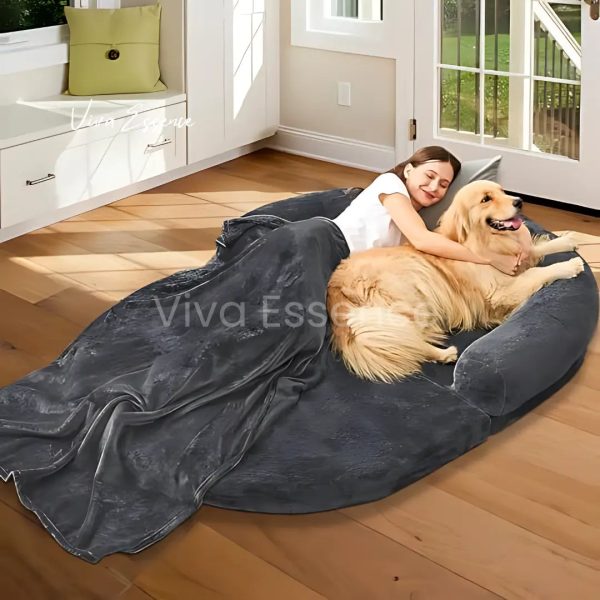 2-in-1 Calming Giant Dog Bed & Sofa for Pets & Humans Sale